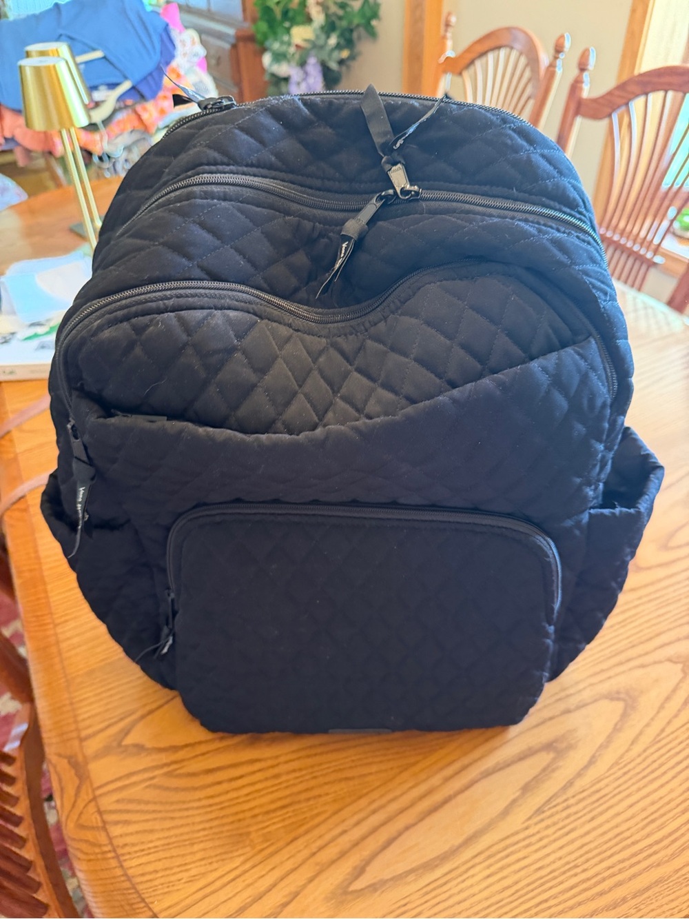Vera Bradley Quilted Black backpack